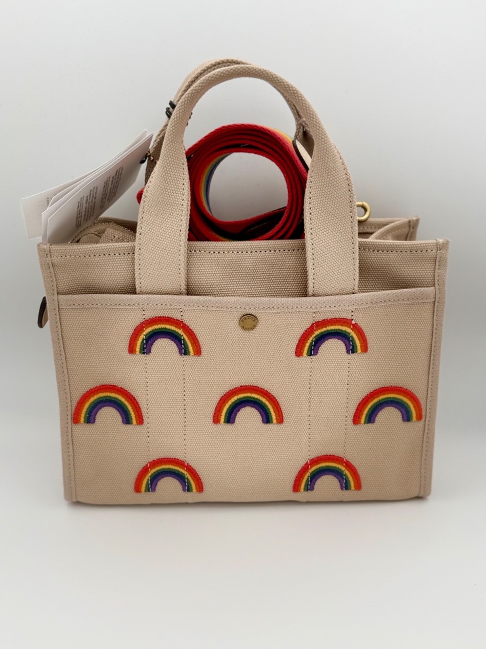 Coach Rainbow Cargo Tote Bag 26 - Picture 2 of 2